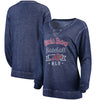 Atlanta Braves Soft as a Grape Women's Home Run Swing Sweatshirt - Navy