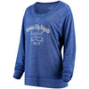Kansas City Royals Soft as a Grape Women's Home Run Swing Sweatshirt - Royal