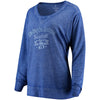 Los Angeles Dodgers Soft as a Grape Women's Home Run Swing Sweatshirt - Royal