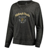 Pittsburgh Pirates Soft as a Grape Women's Home Run Swing Sweatshirt - Black