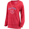 Texas Rangers Soft as a Grape Women's Home Run Swing Sweatshirt - Red