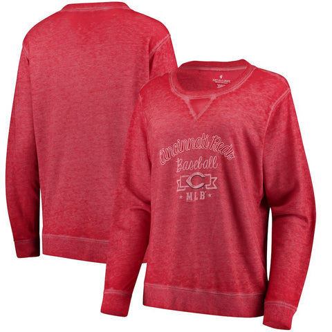 Cincinnati Reds Soft as a Grape Women's Home Run Swing Sweatshirt - Red