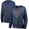 Detroit Tigers Soft as a Grape Women's Home Run Swing Sweatshirt - Navy