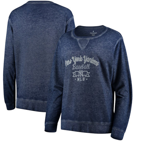 New York Yankees Soft as a Grape Women's Home Run Swing Sweatshirt - Navy