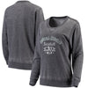 Oakland Athletics Soft as a Grape Women's Home Run Swing Sweatshirt - Gray