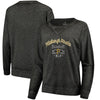 Pittsburgh Pirates Soft as a Grape Women's Home Run Swing Sweatshirt - Black