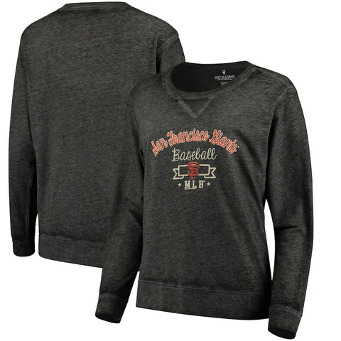 San Francisco Giants Soft as a Grape Women's Home Run Swing Sweatshirt - Black