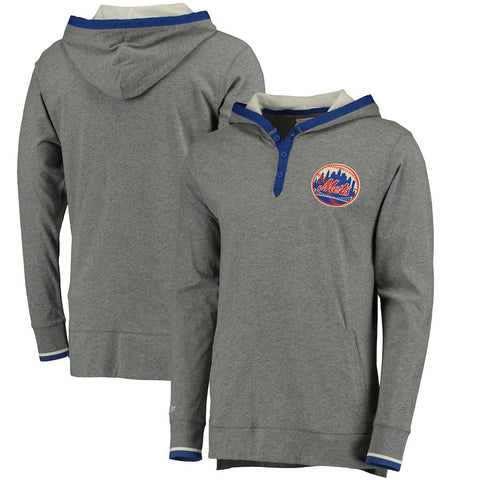 New York Mets Mitchell & Ness Seal The Win Hoodie - Gray