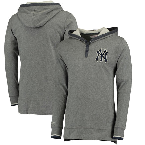 New York Yankees Mitchell & Ness Seal The Win Hoodie - Gray