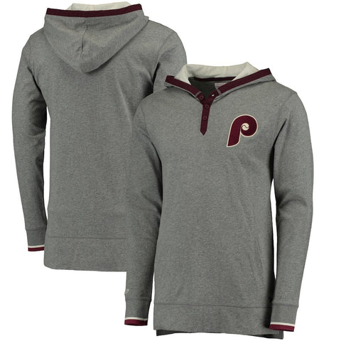 Philadelphia Phillies Mitchell & Ness Seal The Win Hoodie - Gray