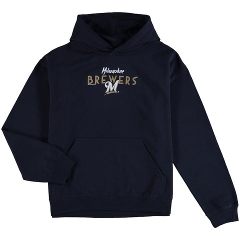 Milwaukee Brewers Soft as a Grape Youth Around the Horn Hoodie - Navy