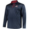 Atlanta Braves Majestic Big & Tall 643 Half-Zip Pullover Jacket - Navy