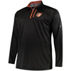 Baltimore Orioles Majestic Big & Tall 643 Half-Zip Pullover Jacket - Black