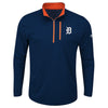 Detroit Tigers Majestic Big & Tall 643 Half-Zip Pullover Jacket - Navy