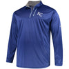 Kansas City Royals Majestic Big & Tall 643 Half-Zip Pullover Jacket - Royal