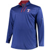 Texas Rangers Majestic Big & Tall 643 Half-Zip Pullover Jacket - Royal