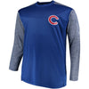 Chicago Cubs Majestic Big & Tall On-Field Tech Fleece Sweatshirt - Royal/Gray