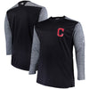 Cleveland Indians Majestic Big & Tall On-Field Tech Fleece Sweatshirt - Navy/Gray