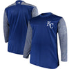 Kansas City Royals Majestic Big & Tall On-Field Tech Fleece Sweatshirt - Royal/Gray