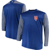New York Mets Majestic Big & Tall On-Field Tech Fleece Sweatshirt - Royal/Gray