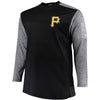 Pittsburgh Pirates Majestic Big & Tall On-Field Tech Fleece Sweatshirt - Black/Gray