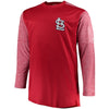 St. Louis Cardinals Majestic Big & Tall On-Field Tech Fleece Sweatshirt - Red/Heathered Red