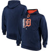Detroit Tigers Majestic Big & Tall Team Icon Streak Hoodie - Navy