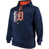 Detroit Tigers Majestic Big & Tall Team Icon Streak Hoodie - Navy