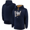 Milwaukee Brewers Majestic Big & Tall Team Icon Streak Hoodie - Navy