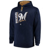 Milwaukee Brewers Majestic Big & Tall Team Icon Streak Hoodie - Navy