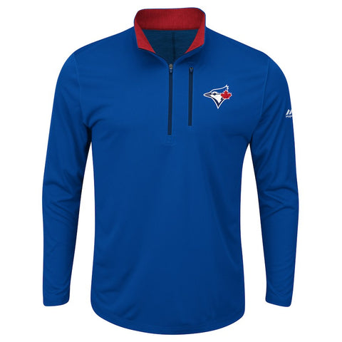 Toronto Blue Jays Majestic Big & Tall 643 Half-Zip Pullover Jacket - Royal