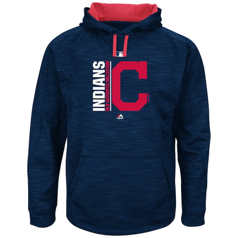 Cleveland Indians Majestic Big & Tall Team Icon Streak Hoodie - Navy