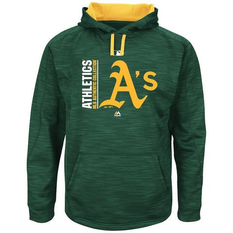 Oakland Athletics Majestic Big & Tall Team Icon Streak Hoodie - Green