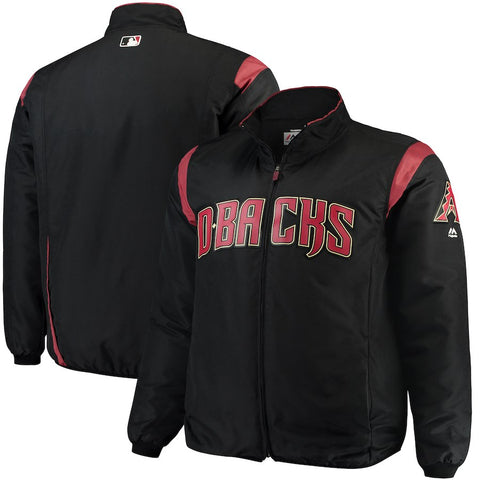 Arizona Diamondbacks Majestic Big & Tall On-Field Premier Full-Zip Jacket - Black