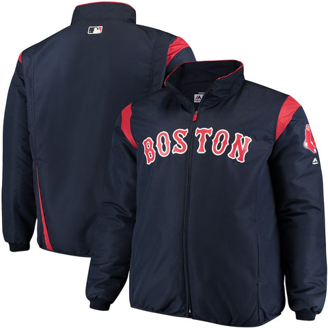 Boston Red Sox Majestic Big & Tall On-Field Premier Full-Zip Jacket - Navy