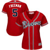 Freddie Freeman Atlanta Braves Majestic Women's Plus Size Alternate Cool Base Player Jersey - Scarlet