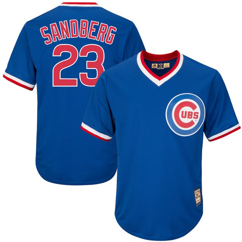 Ryne Sandberg Chicago Cubs Majestic Big & Tall Cooperstown Collection Cool Base Replica Player Jersey