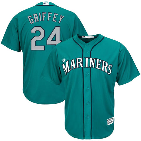 Ken Griffey Jr. Seattle Mariners Majestic Big & Tall Alternate Cool Base Replica Player Jersey - Green