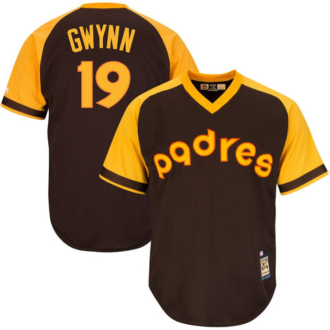 Tony Gwynn San Diego Padres Majestic Big & Tall Cooperstown Collection Cool Base Replica Player Jersey - Brown
