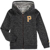 Pittsburgh Pirates Majestic Youth Winning Streak Marled Full-Zip Hoodie - Black