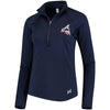 Atlanta Braves Under Armour Women's Team Logo Half-Zip Performance Jacket - Navy