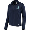Seattle Mariners Under Armour Women's Team Logo Half-Zip Jacket - Navy