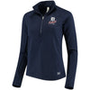 Detroit Tigers Under Armour Women's Team Logo Half-Zip Jacket - Navy
