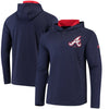 Atlanta Braves Under Armour Charged Henley Pullover Hoodie - Navy
