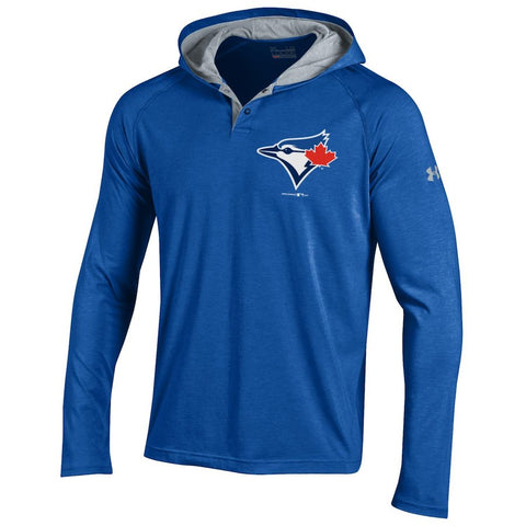 Toronto Blue Jays Under Armour Charged Henley Pullover Hoodie - Royal