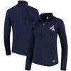 Atlanta Braves Under Armour Women's Team Logo Half-Zip Performance Jacket - Navy