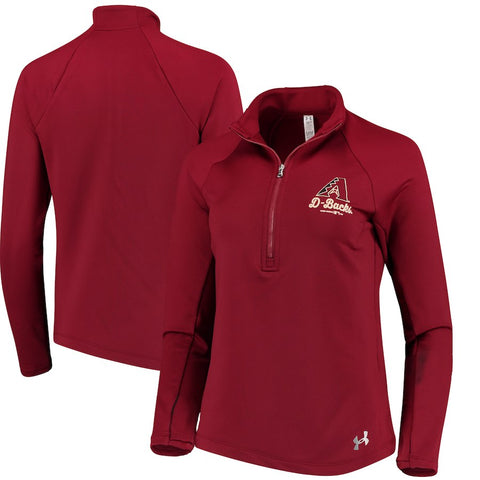 Arizona Diamondbacks Under Armour Women's Team Logo Half-Zip Performance Jacket - Crimson