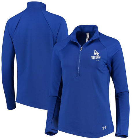 Los Angeles Dodgers Under Armour Women's Team Logo Half-Zip Performance Jacket - Royal