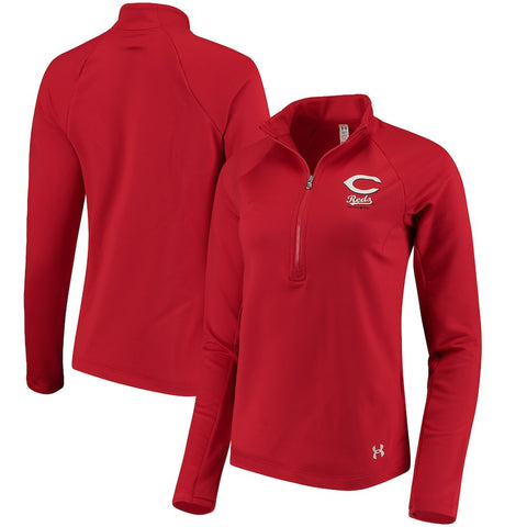 Cincinnati Reds Under Armour Women's Team Logo Half-Zip Jacket - Red