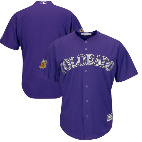 Colorado Rockies Majestic 2017 Spring Training Cool Base Team Jersey - Purple